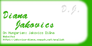 diana jakovics business card